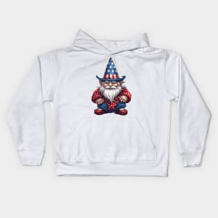 4th of July Gnome #1 Kids Hoodie